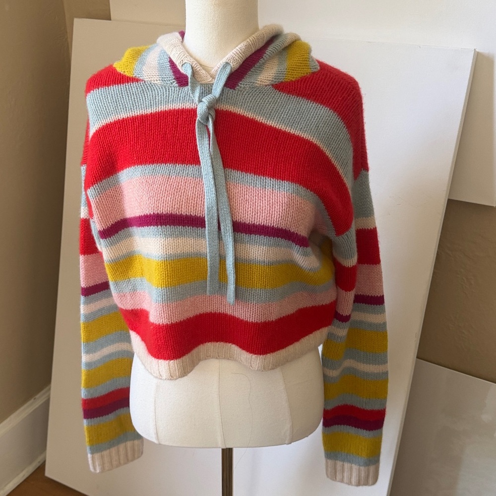 NWT FREE XS PEOPLE CANDY LANE CASHMERE HOODIE ❤️❤️